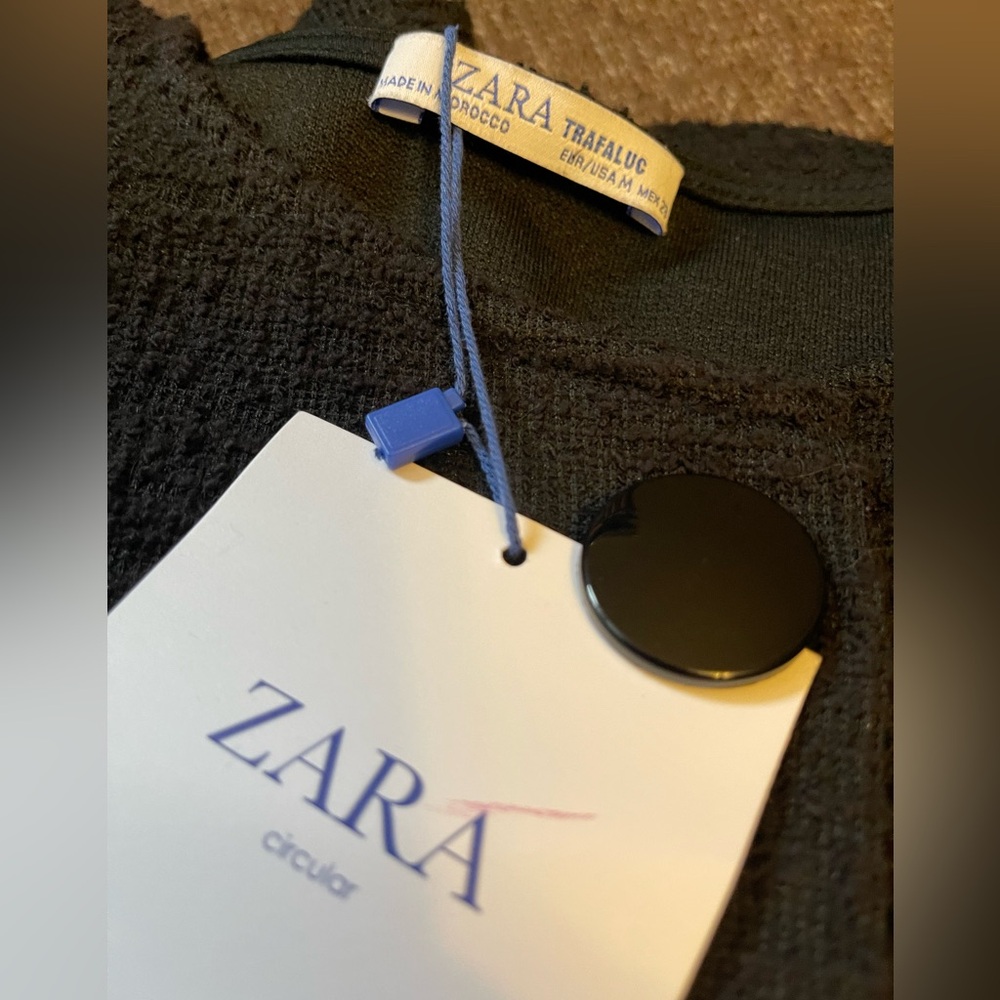 NWT Zara Chic Black Knit Shift